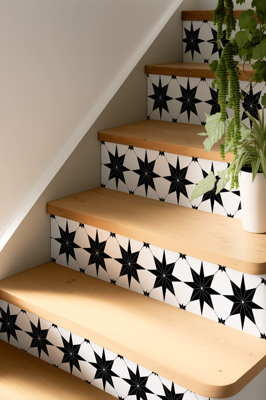 Boho Star Tile Stair Sticker